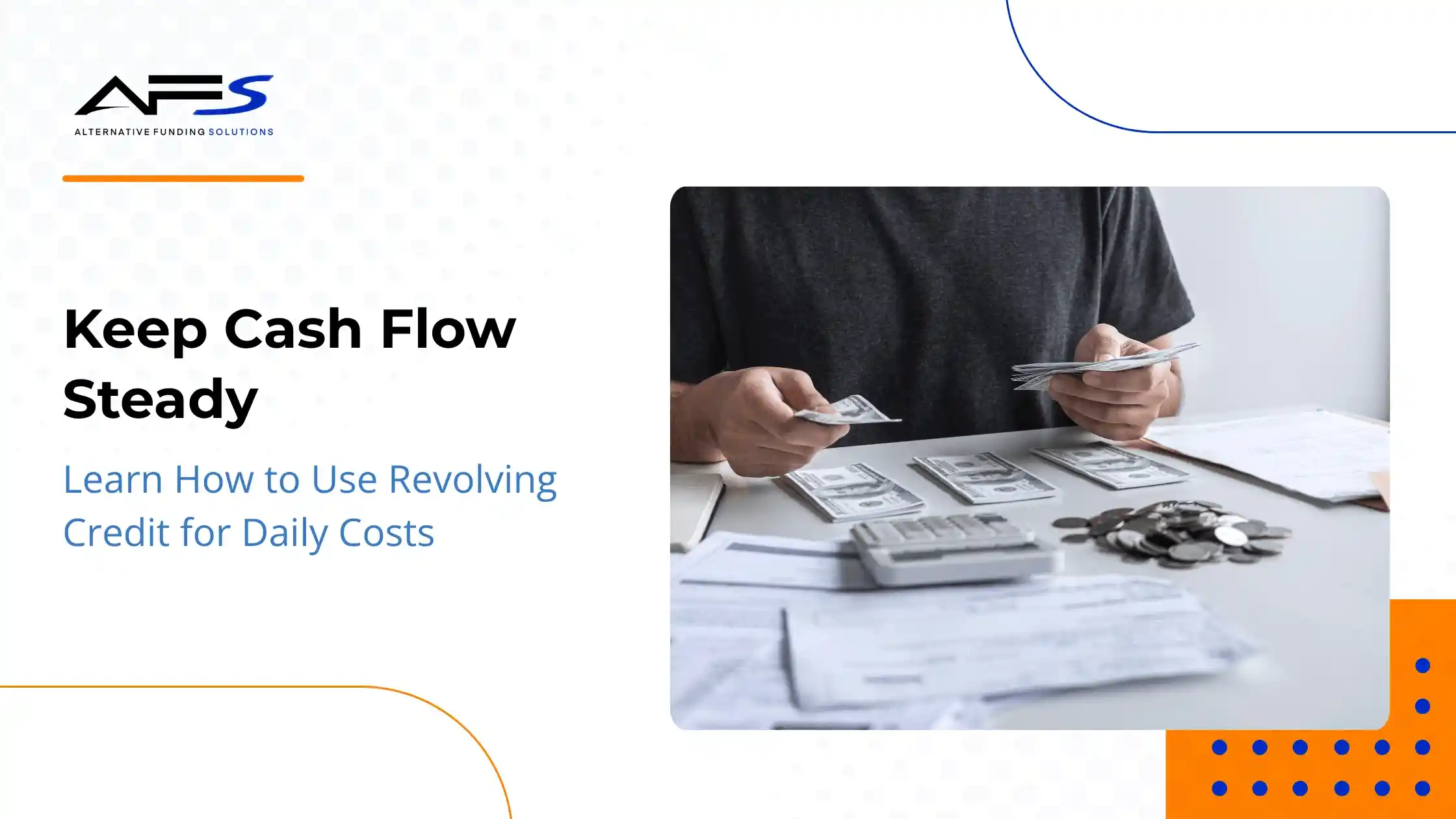 Business using a revolving line of credit for short-term expenses