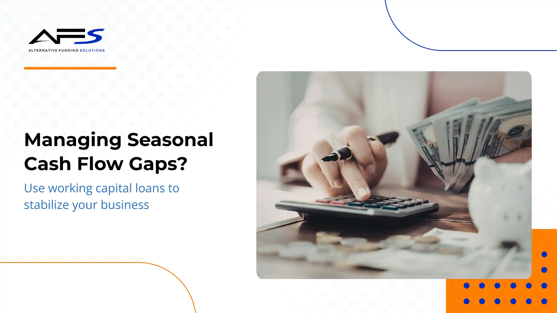 Business owner reviewing finances to manage seasonal cash flow