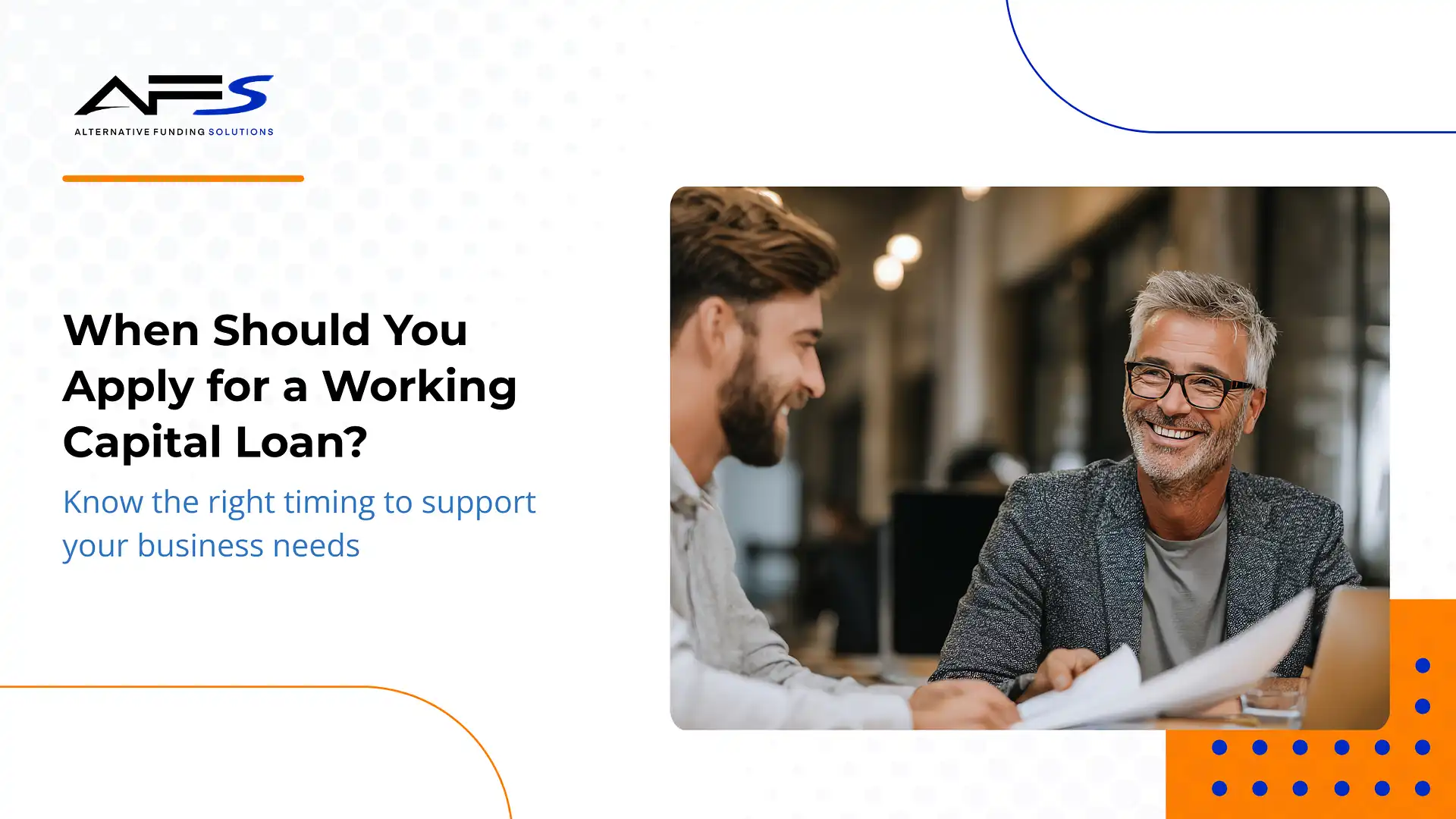 Business owner planning a working capital loan for cash flow needs