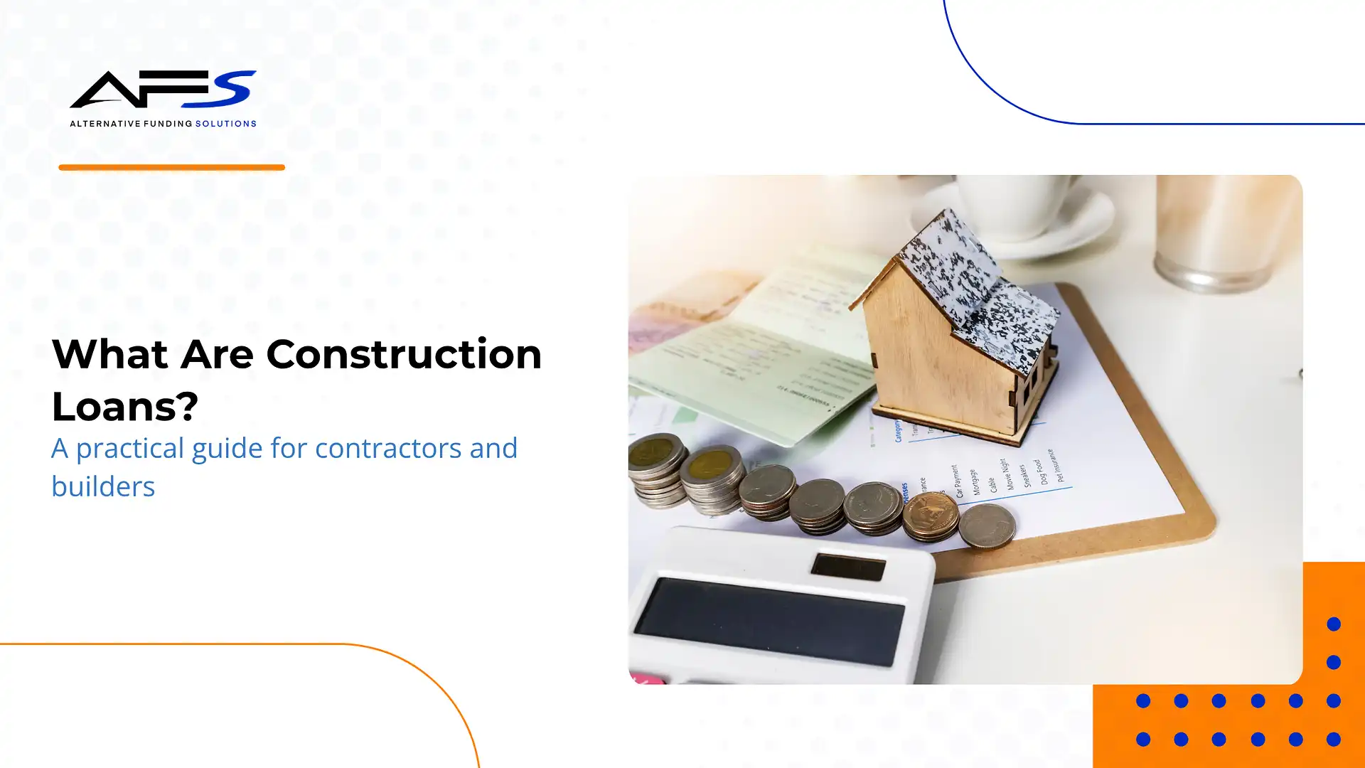 construction loans for contractors planning project