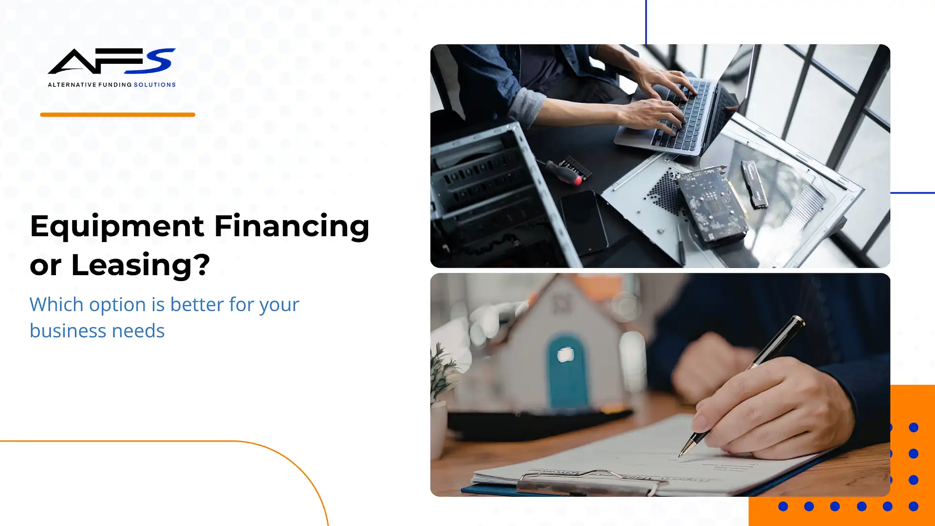 Equipment financing vs leasing comparison for business equipment acquisition