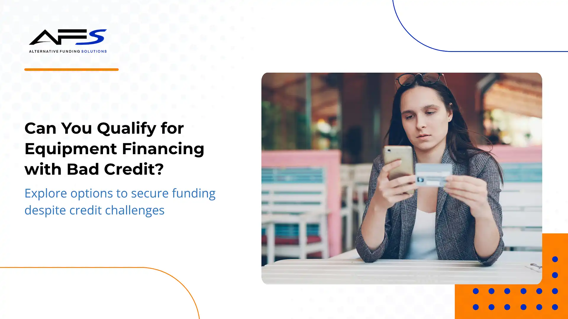 business owner applying for equipment financing with bad credit