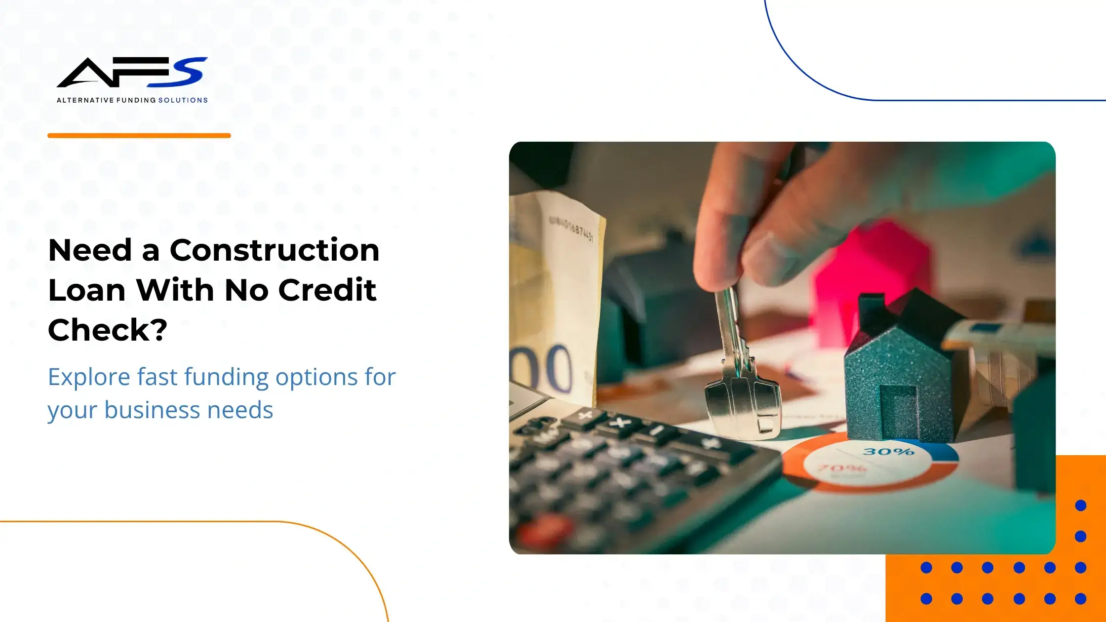 Construction loans with no credit check for new home projects