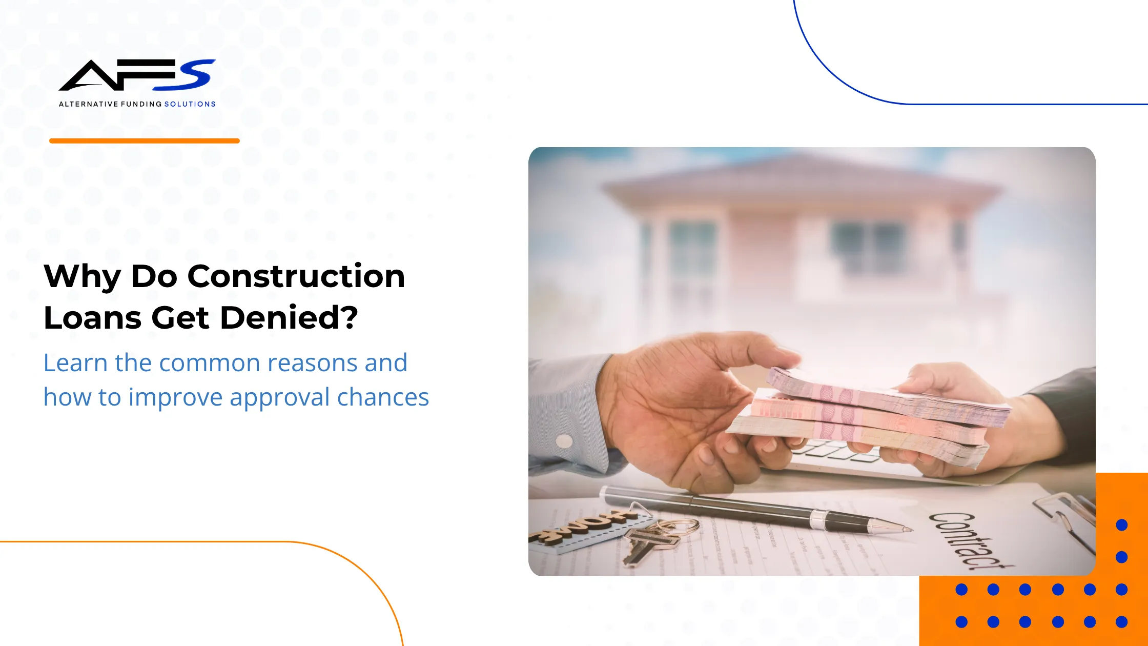 Construction loan denial reasons explained with application documents and house plans