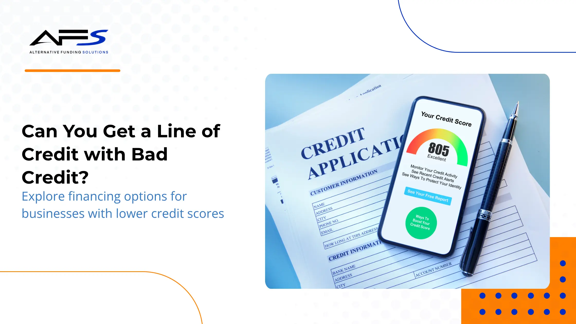 Revolving line of credit with bad credit application documents